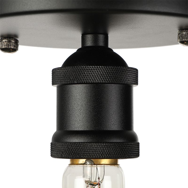 Silva Retro Vintage Bulb Semi-Flush Mount Ceiling Light - Neutral Decor