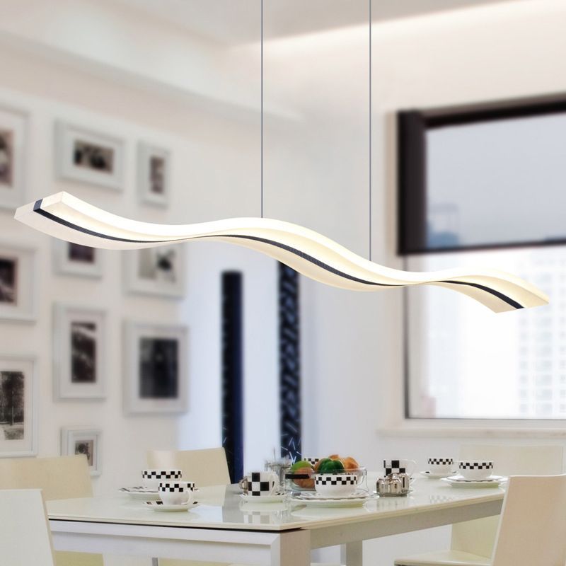 Arisha Minimalist Wave Wavy Pendant Light - Neutral Decor