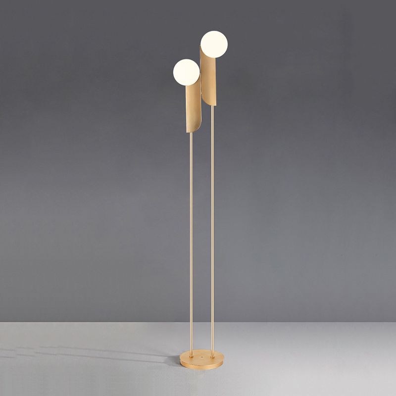 Salgado Minimalist Gold Floor Lamp, Metal, Living room - Neutral Decor