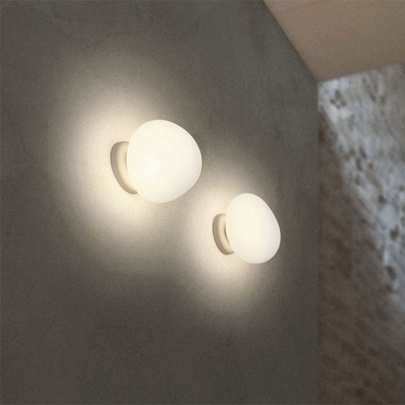Valentina Design Geometric Glass Vanity Wall Light, White - Neutral Decor