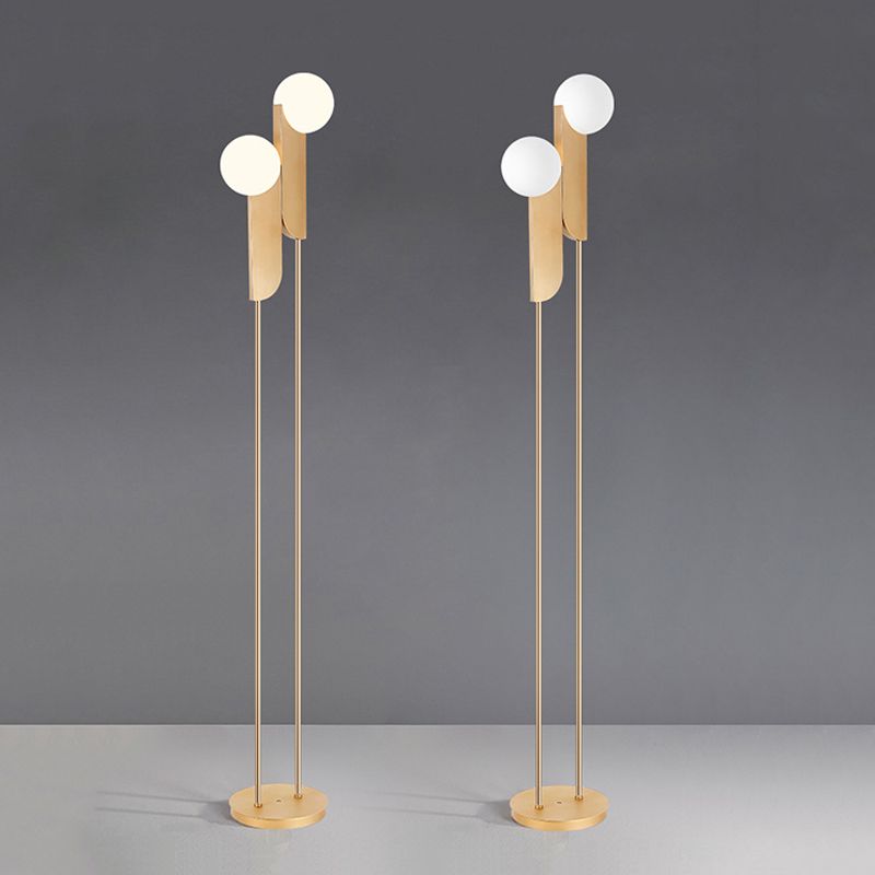 Salgado Minimalist Gold Floor Lamp, Metal, Living room - Neutral Decor