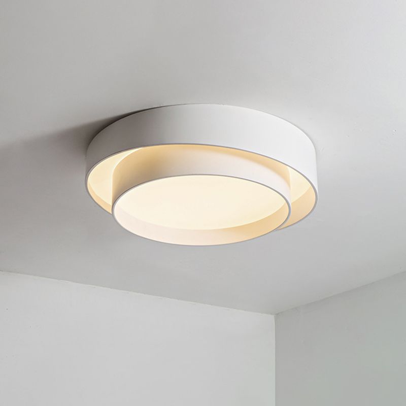 Arux Nordic Art Deco Circular Flush Mount Ceiling Light - Neutral Decor
