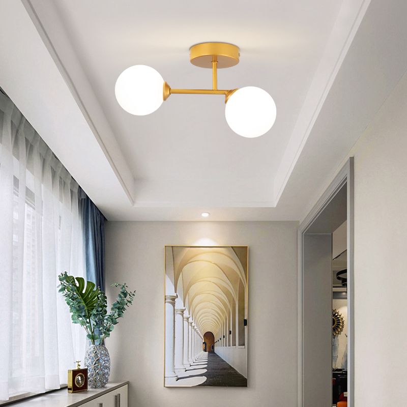 Valentina Semi-Flush Mount Ceiling Light, 2 Color - Neutral Decor