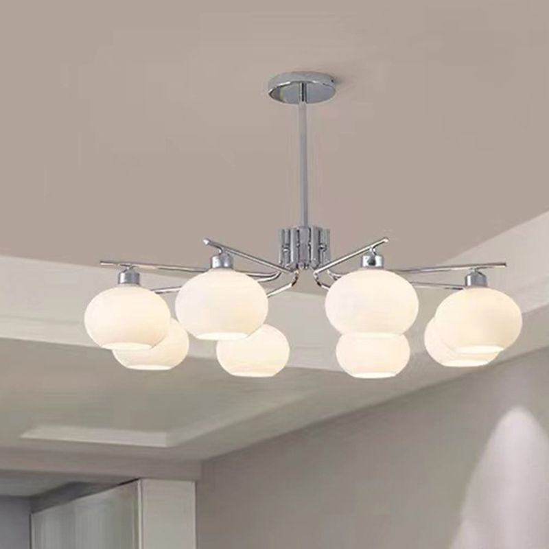 Valentina Pendant Light Semi-Circular Modern, Metal/Glass, Gold/Nickel, Dining Room - Neutral Decor