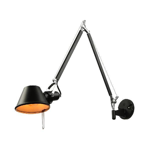 Epoch Modern Simple Adjustable Wall Lamp, Black/Chrome, Bedroom - Neutral Decor