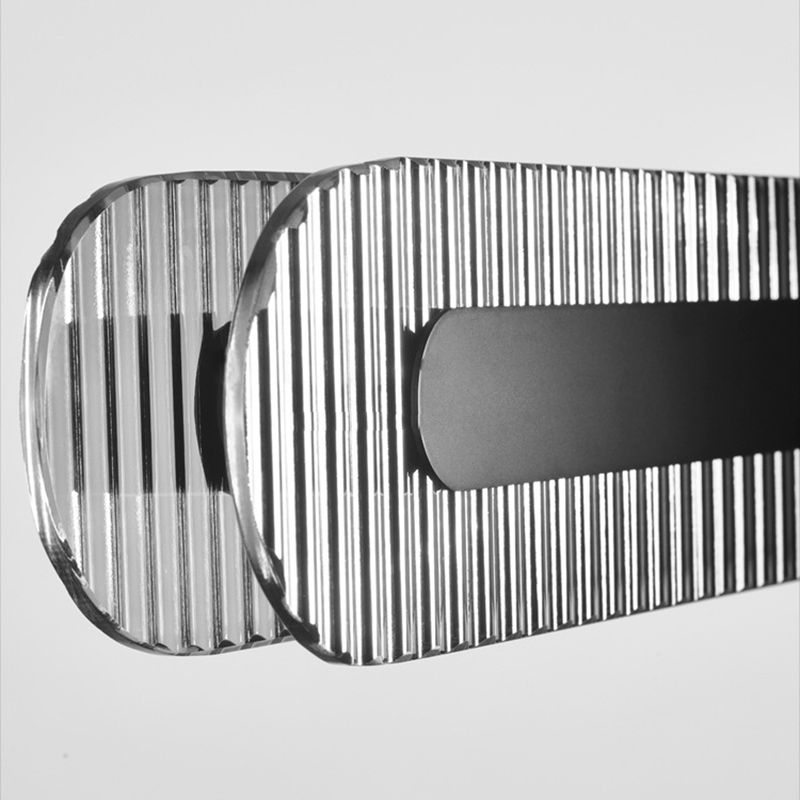 Arisha Minimalist Linear Metal/Acrylic Pendant Light, Black - Neutral Decor