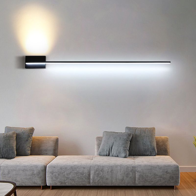Arisha Minimalist Linear Metal Vanity Wall Light, Black, Bathroom - Neutral Decor