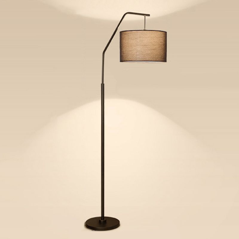 Eryn Cylinder Shape Floor Lamp, Over Arching Floor Lamp, Unique - Neutral Decor