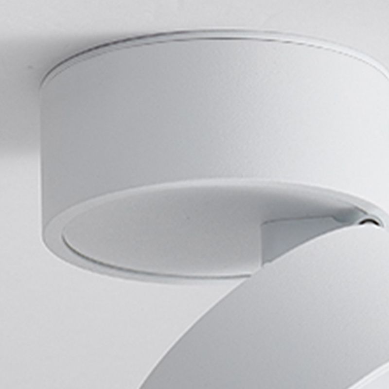 Arisha Flush Mount Ceiling Light Cylindrical Modern, Metal, Black/White, Hallway - Neutral Decor