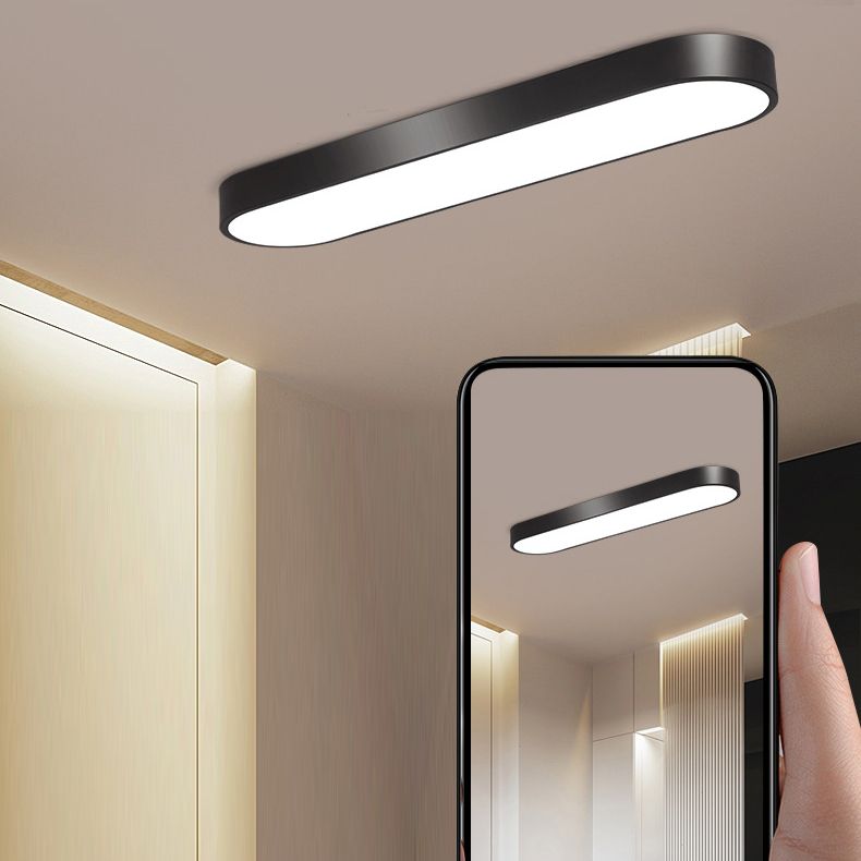 Arisha Oval Flush Mount LED Ceiling Light, Black/White/Grey/Gold - Neutral Decor