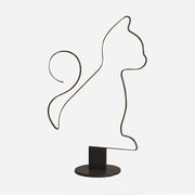 Edge Modern Cat/Dog Linear Metal Acrylic Floor Lamp - Neutral Decor