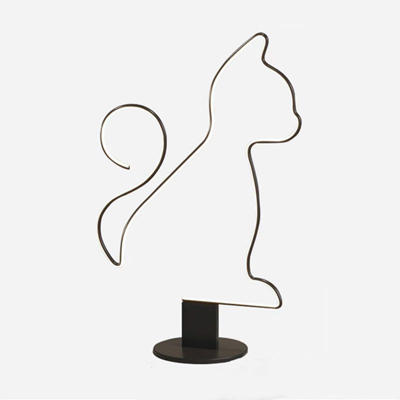 Edge Modern Cat/Dog Linear Metal Acrylic Floor Lamp - Neutral Decor