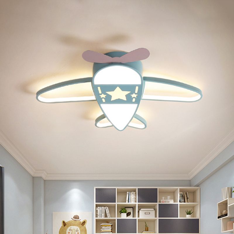 Valentina Modern Airplane Shaped Flush Mount Ceiling Light - Neutral Decor