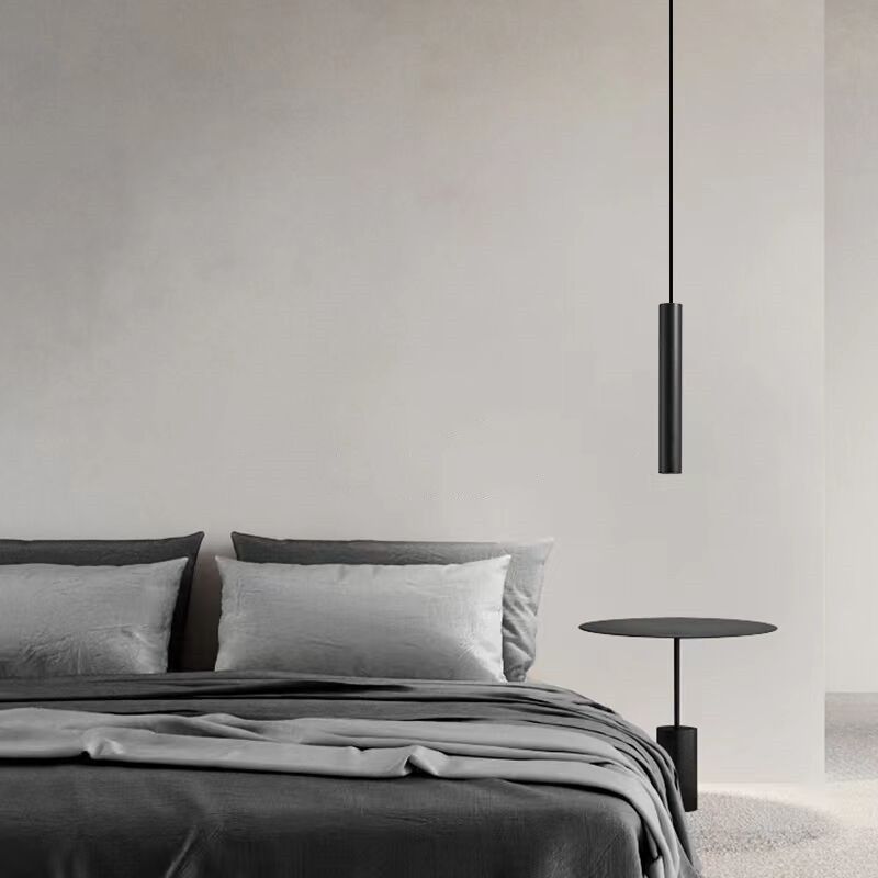 Arisha Minimalist Cylinder Black Pendant Light - Neutral Decor