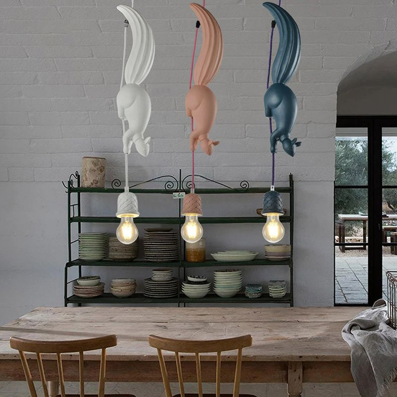 Aria Pendant Light Squirrel/Pinecone Modern, Resin, Restaurant - Neutral Decor