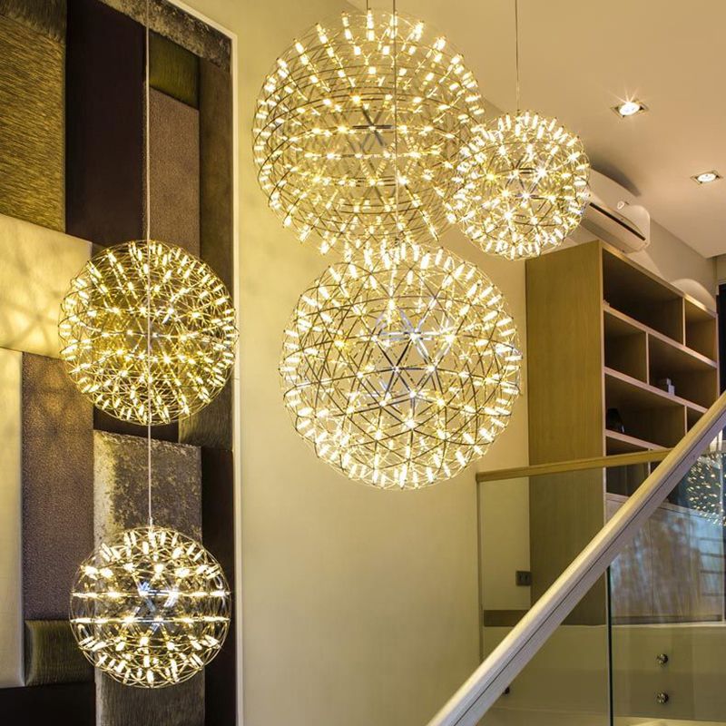 Arisha Firework Art Deco Orbit Shade Pendant Light - Neutral Decor