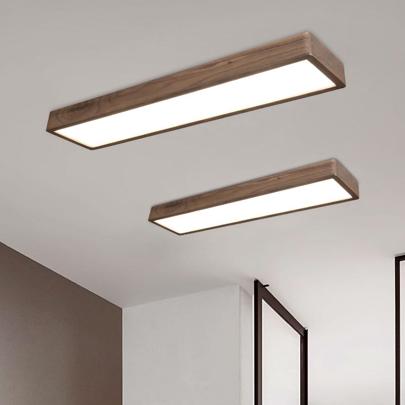 Muto Rectangular Designer Flush Mount Ceiling Light - Neutral Decor