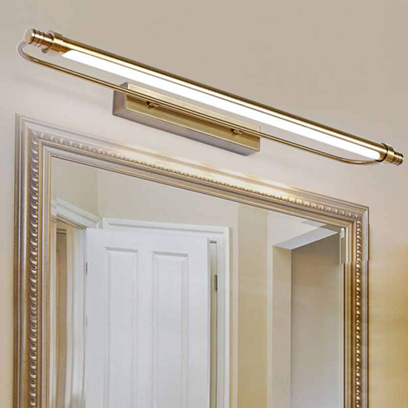Arisha Modern Linear Metal Vanity Wall Lamp, Gold - Neutral Decor