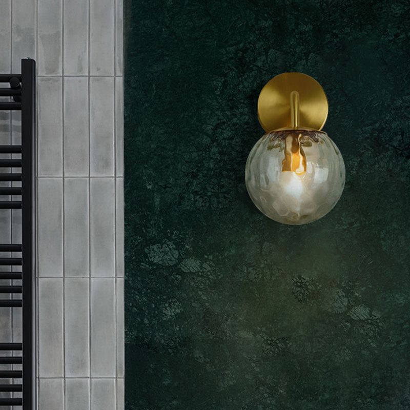 Valentina Vintage Clear Bubble Dresser Wall Lamp - Neutral Decor