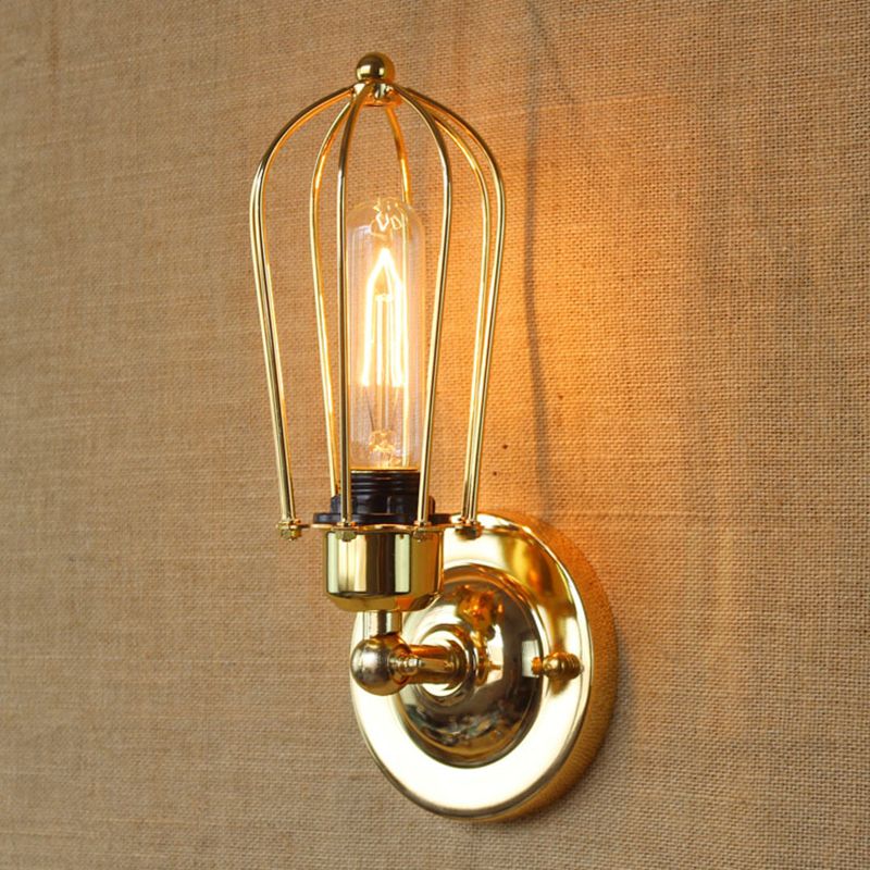 Silva Vintage Iron Wall Lamp, Black/Rust/Bronze/Gold/Silver - Neutral Decor