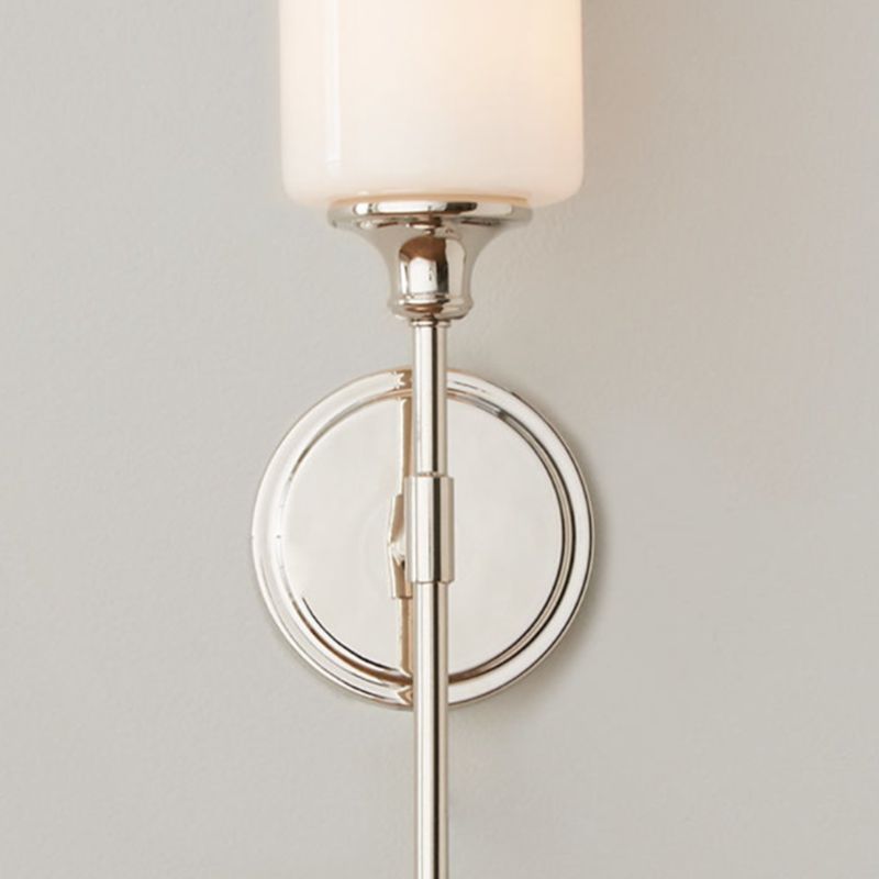 Tiffany Nordic Vanity Metal Glass Minimalism Wall Lamp, Black/Silver - Neutral Decor