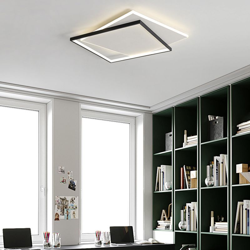 Arisha Modern Duo-Square Flush Mount Ceiling Light - Neutral Decor