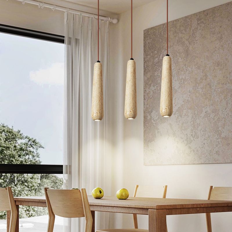 Muto Minimalist Wooden Pendant Light, Natural Wood Color - Neutral Decor