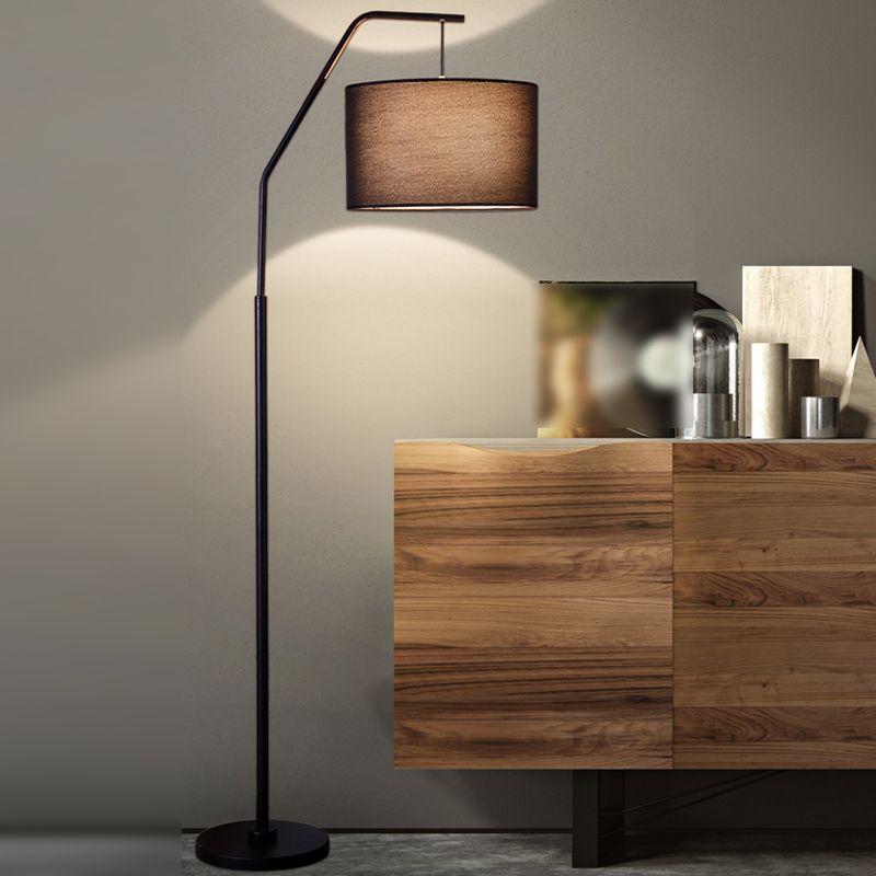 Eryn Cylinder Shape Floor Lamp, Over Arching Floor Lamp, Unique - Neutral Decor