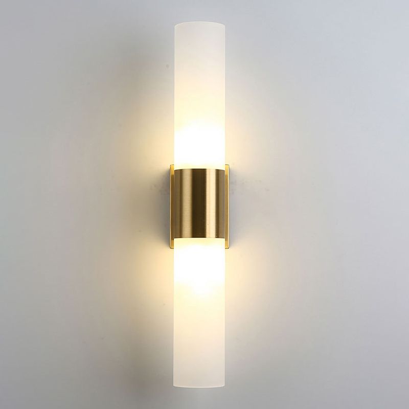 Arisha Modern Double Headed Metal Glass Vanity Wall Lamp, Black/Gold - Neutral Decor