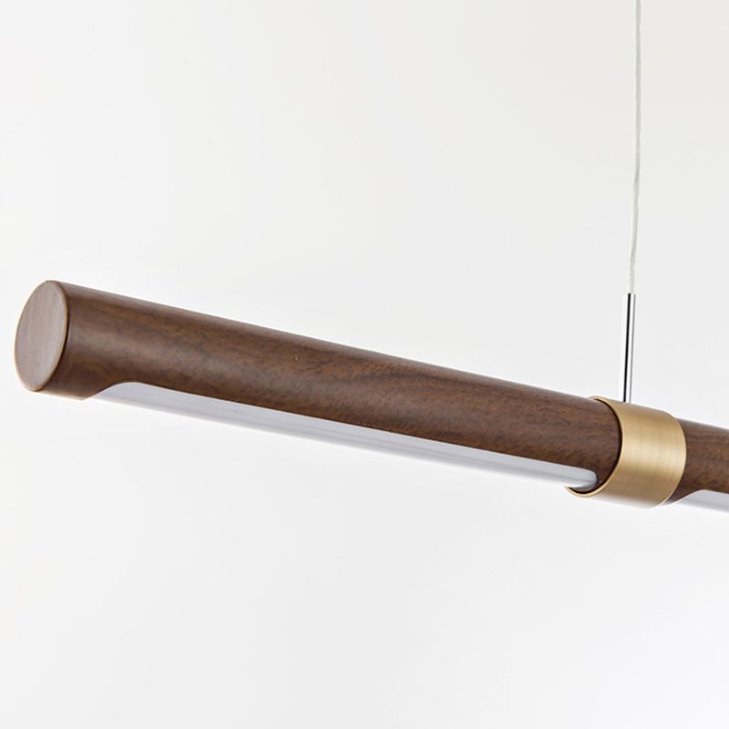 Muto Modern Minimalist Pendant Light, Metal Water Transfer Wood - Neutral Decor