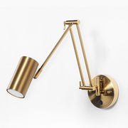 Aria Wall Lamp Cylindrical Adjustable Lamp Pole Metal Brass, Bedroom - Neutral Decor