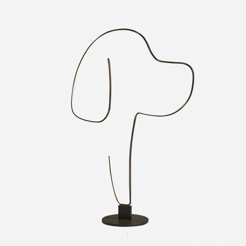 Edge Modern Cat/Dog Linear Metal Acrylic Floor Lamp - Neutral Decor