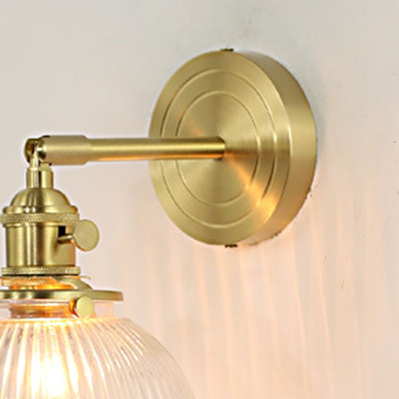 Valentina Luxury Globe/Flower Glass Vanity Wall Lamp, Gold, Bedroom - Neutral Decor