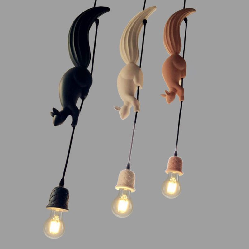 Aria Pendant Light Squirrel/Pinecone Modern, Resin, Restaurant - Neutral Decor