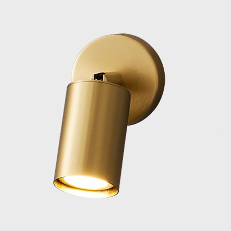 Griv Modern Cylinder Rotatable Spotlight Wall Lamp Brass - Neutral Decor