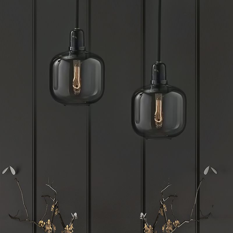Valentina Designer Cylinder Pendant Light, Marble & Glass - Neutral Decor