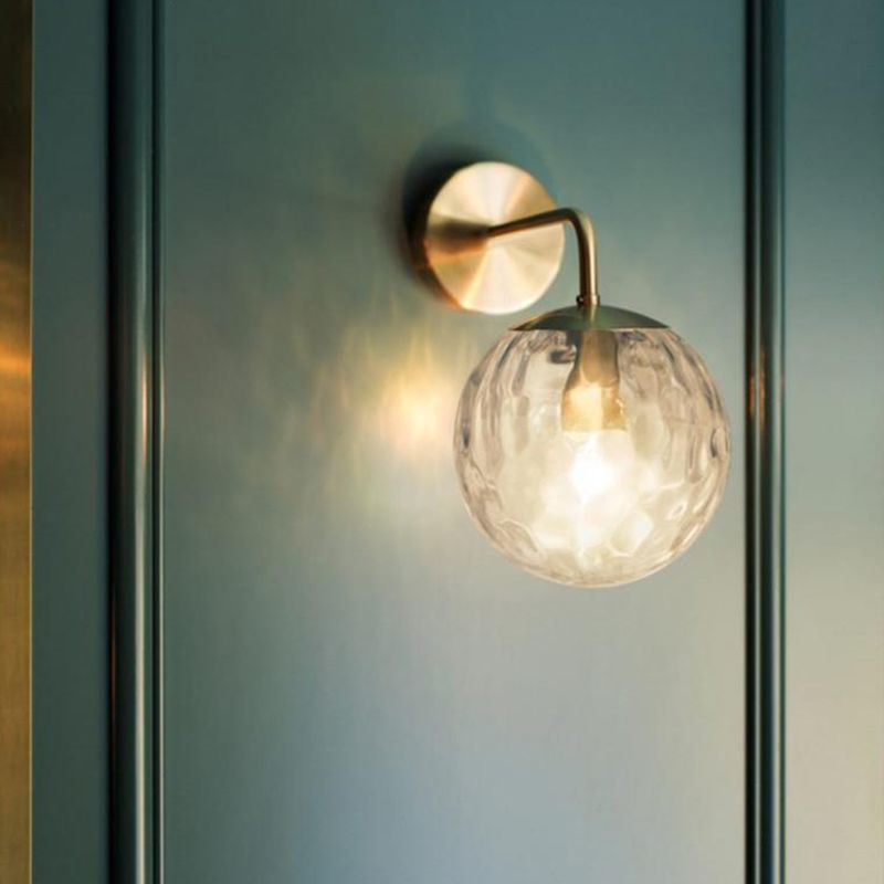 Valentina Vintage Clear Bubble Dresser Wall Lamp - Neutral Decor