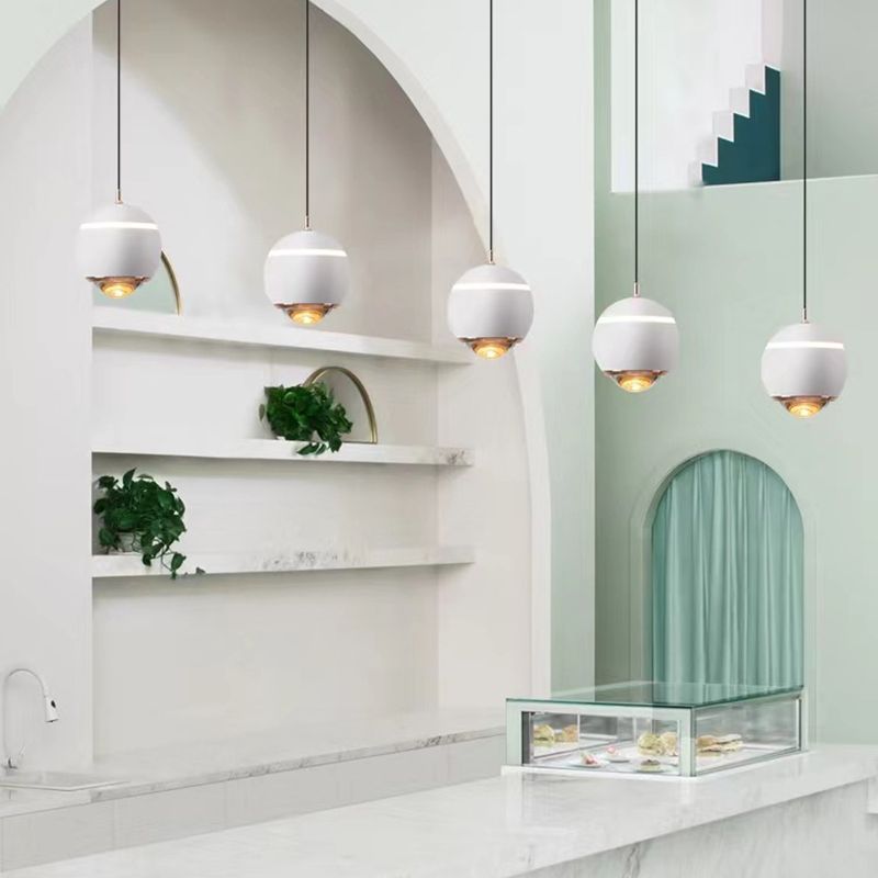 Valentina Modern Round LED Pendant Light, Kitchen Island - Neutral Decor