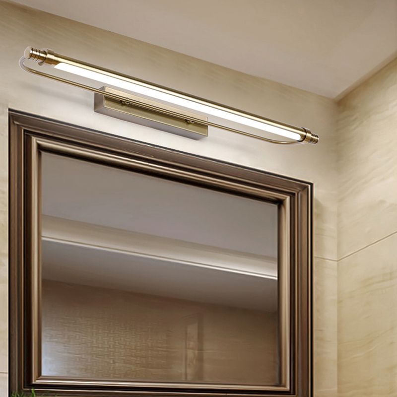 Arisha Modern Linear Metal Vanity Wall Lamp, Gold - Neutral Decor