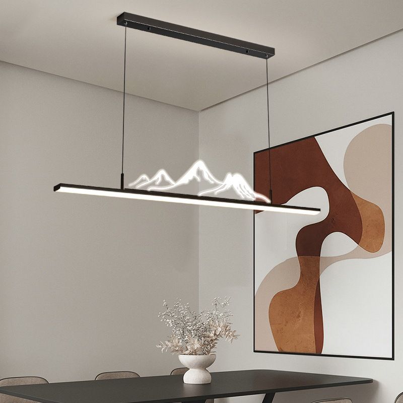Arisha Designer Mountain Shape LED Pendant Light, Black/Gold - Neutral Decor