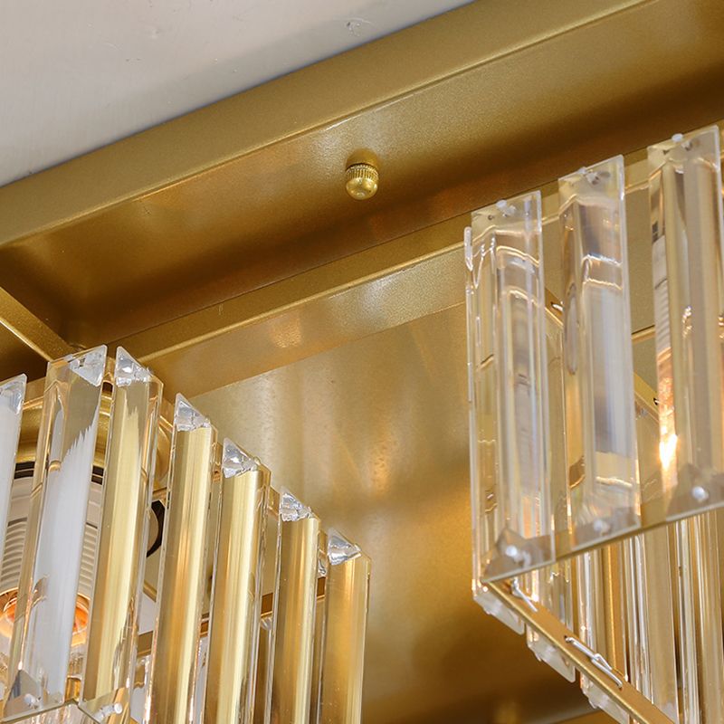 Kristy Modern Flush Mount Ceiling Light, Black/Gold - Neutral Decor