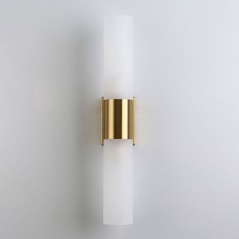 Arisha Modern Double Headed Metal Glass Vanity Wall Lamp, Black/Gold - Neutral Decor