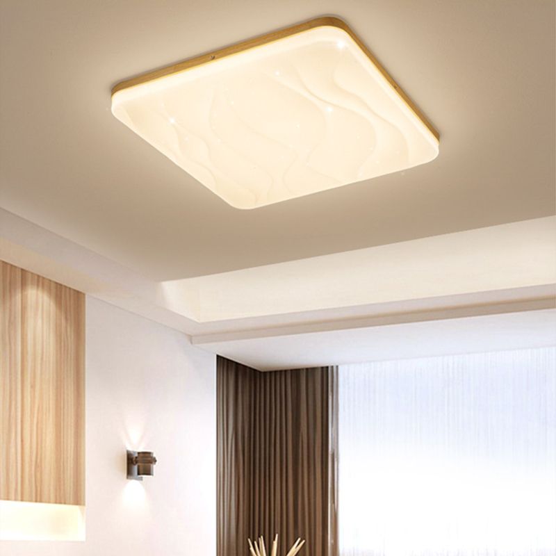 Muto LED Geometric Flush Mount Ceiling Light, White - Neutral Decor