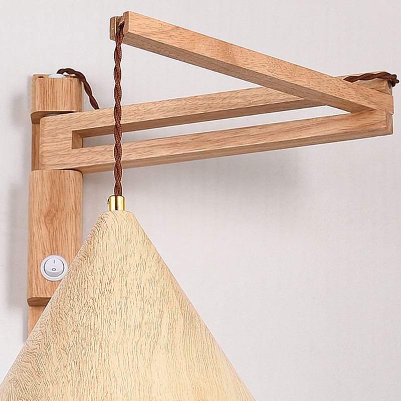 Muto Adjustable Wall Lamp, Wood/Metal, 2 Color, Living Room - Neutral Decor