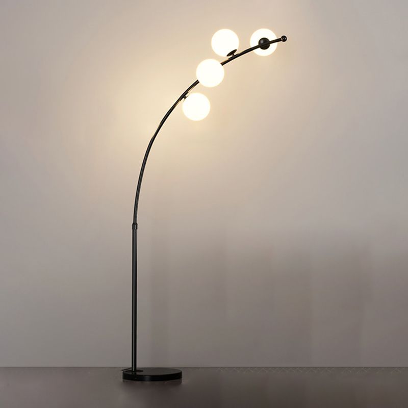 Valentina Modern Arc Multi Head Bubble Floor Lamp Black/Gold - Neutral Decor