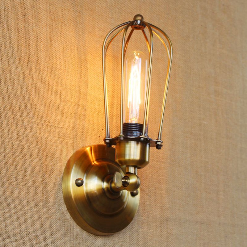Silva Vintage Iron Wall Lamp, Black/Rust/Bronze/Gold/Silver - Neutral Decor