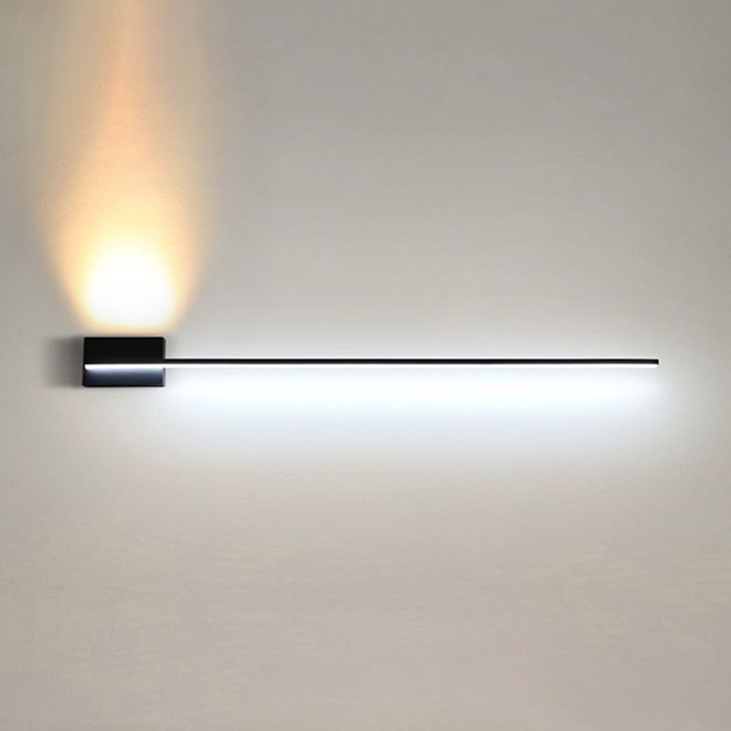 Arisha Minimalist Linear Metal Vanity Wall Light, Black, Bathroom - Neutral Decor