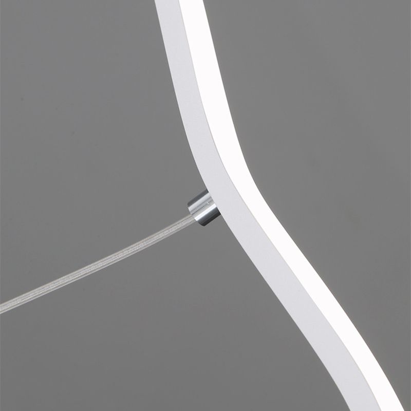 Arisha Wave Linear Pendant Light, Black/White - Neutral Decor