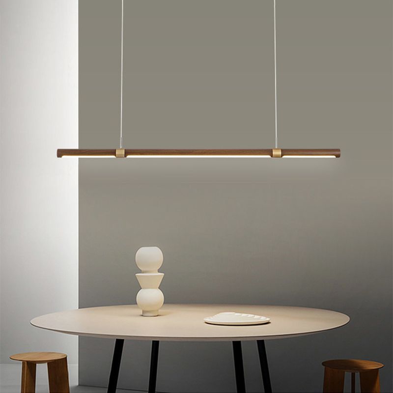 Muto Modern Minimalist Pendant Light, Metal Water Transfer Wood - Neutral Decor