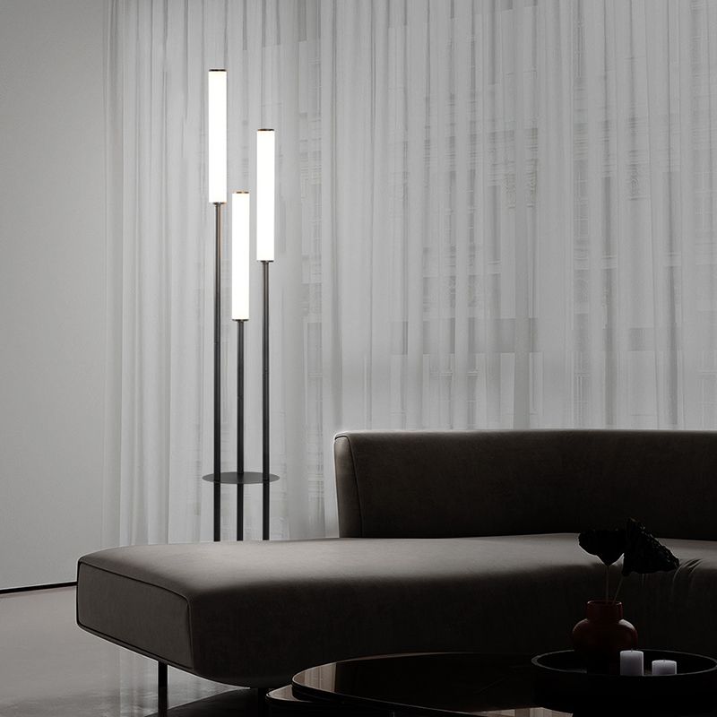 Eryn Modern 3 head Black Metal Arcylic Floor Lamp - Neutral Decor